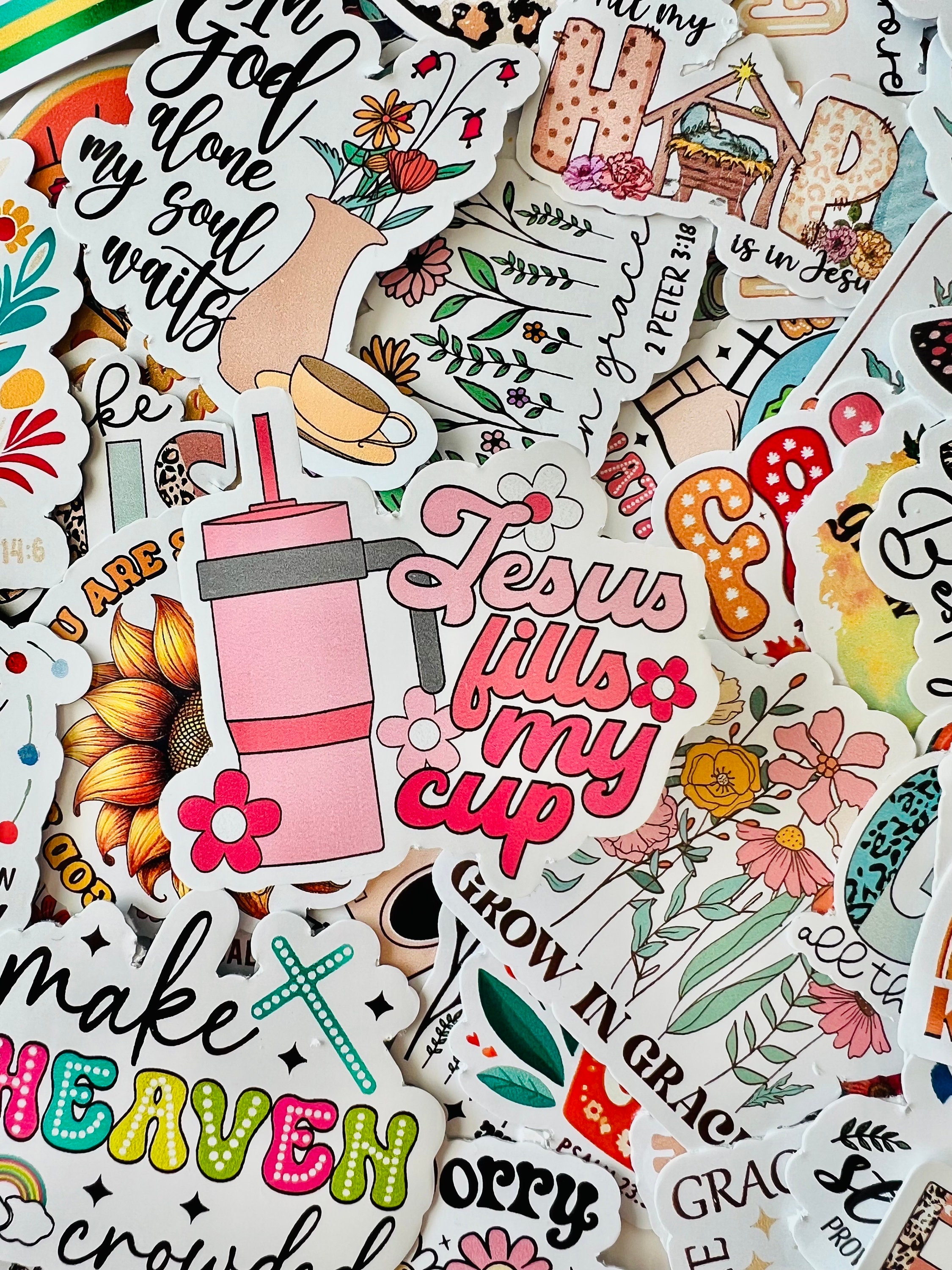 Waterproof Christian Sticker Pack | Bible Verse Vinyl Stickers | Faith ...