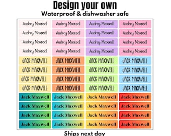 Waterproof Name Labels – School & Daycare Supplies, Dishwasher Safe