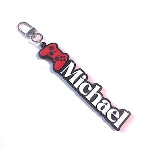 Custom Gaming Controller Name Keychain – 3D Printed Personalized Gamer Gift, Controller Keychain
