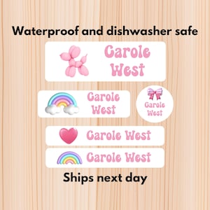Rainbow Waterproof Daycare Labels - Dishwasher Safe Stickers - Name Stickers - School Supply - Name Labels-Customized Labels- Daycare Labels