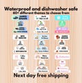 102 Waterproof Daycare Labels, Dishwasher Safe , Iron on, Summer camp name labels, School Supply, Customized Labels, Water bottle name label product logo