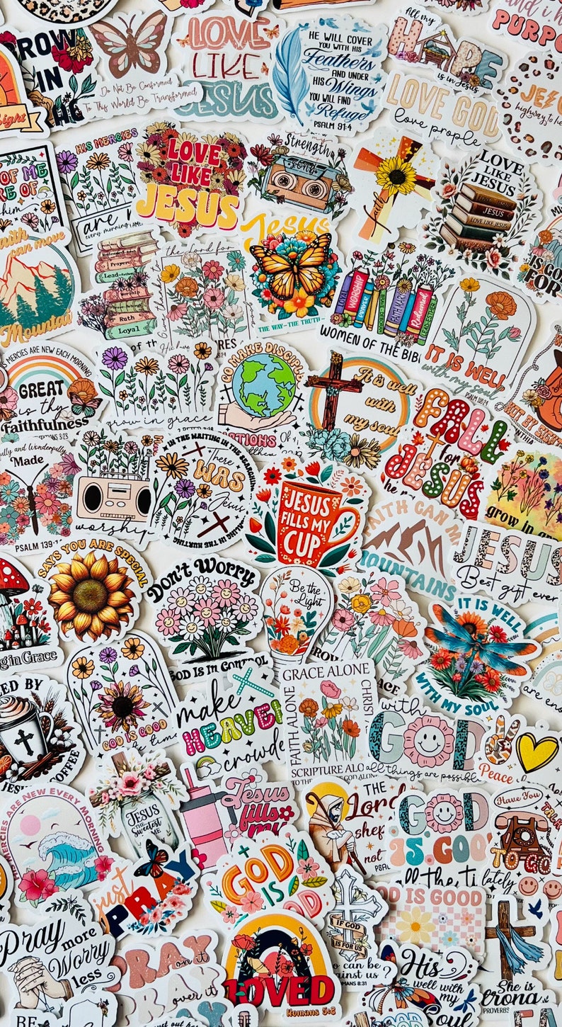 Waterproof Christian Sticker Pack | Bible Verse Vinyl Stickers | Faith ...