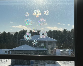 4 Pezzi Acchiappasole In Cristallo - Prismi Per Finestre, Decorazione Arcobaleno, Da Appendere - Foto 9