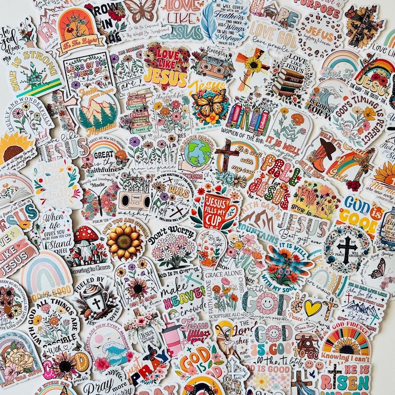 Waterproof Christian Sticker Pack | Bible Verse Vinyl Stickers | Faith ...