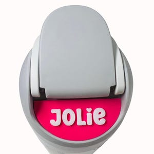Adhesive Personalized Owala Name Plate – Custom 3D Printed Water Bottle Name Tag – Kids School Bottle Accessory Gift