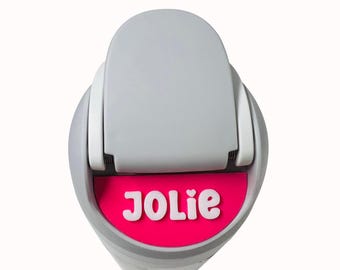 Adhesive Personalized Owala Name Plate – Custom 3D Printed Water Bottle Name Tag – Kids School Bottle Accessory Gift