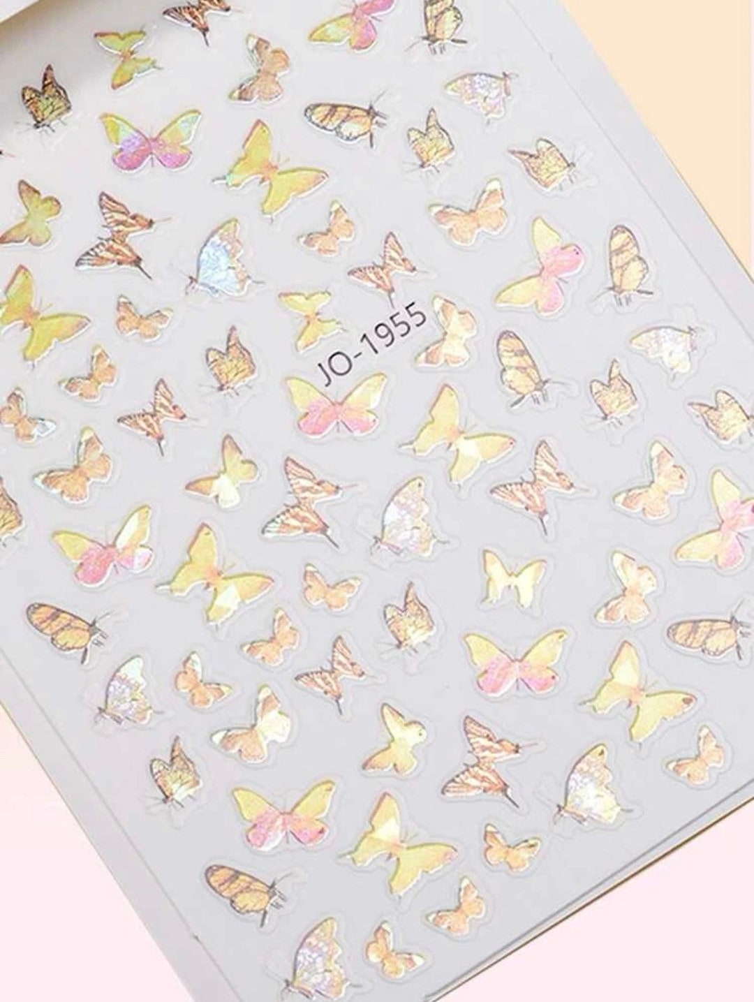 Gold Butterfly Nail Decals Nail Art Gold Nail Stickers Nail Etsy