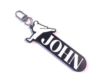 Custom Karate Name Keychain | Personalized Sports Keychain | 3D Printed Karate Gift for Kids and Teens