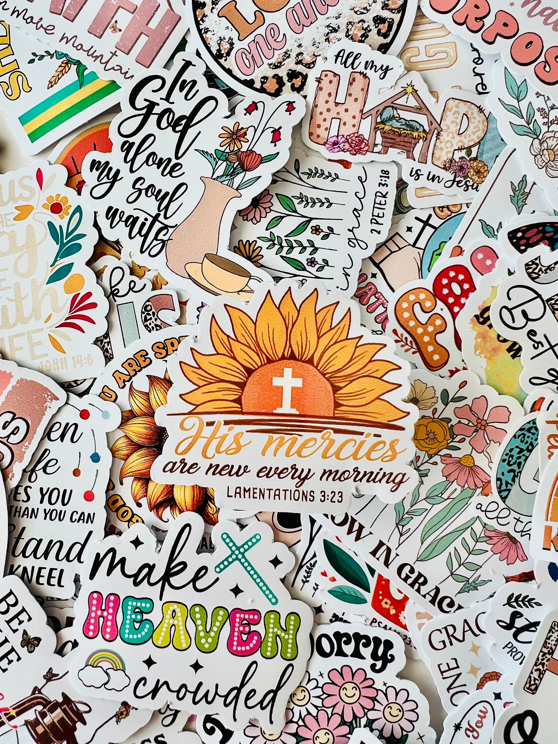Waterproof Christian Sticker Pack | Bible Verse Vinyl Stickers | Faith ...