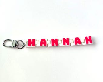 Custom Name Fidget Keychain | 3D Printed Personalized Keychain | Sensory Toy Gift for Kids Teens Adults | Stress Relief Toy Gift