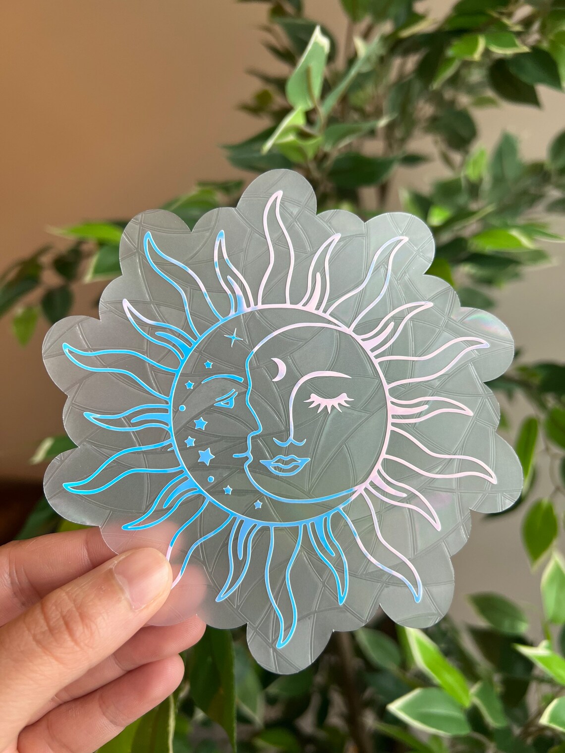 Sun and Moon Suncatcher Sticker Window Decal Window Sticker - Etsy