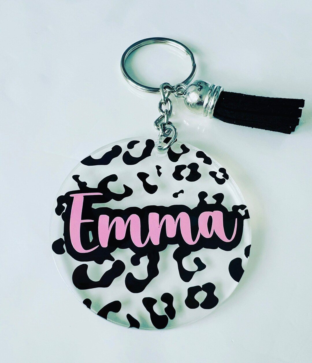 Personalized Name Keychain, Custom Name Keychain, Acrylic Tassel