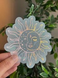 Sun and moon suncatcher sticker, window decal, Rainbow window film, Rainbow maker, celestial sticker, magical sticker, Easter basket stuffer