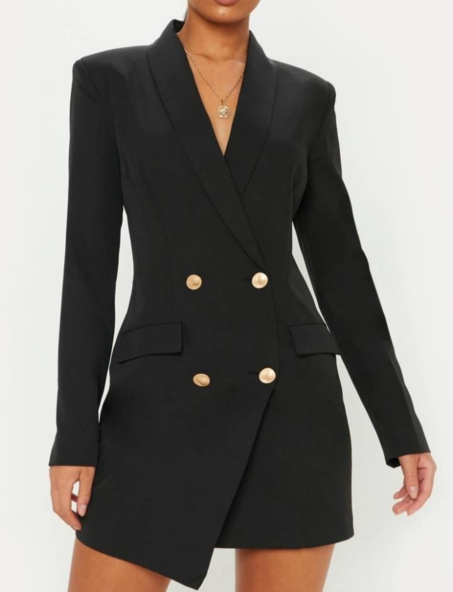 long gown with blazer