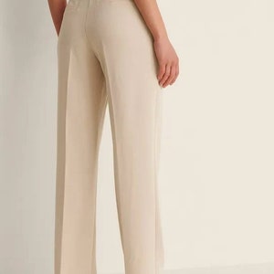 Tailored Pant for Women Pleated Work Trouser With Pockets Made to ...