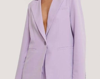 Single Button blazer with High Waisted Short Suit Set Made to Measure