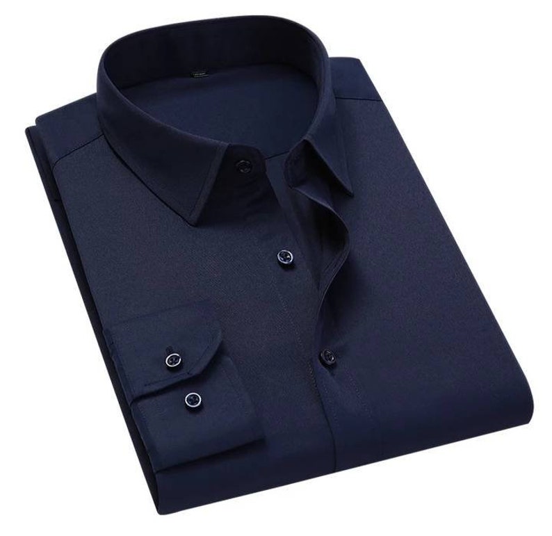 6 Pcs Pack Business Men Solid Dress Shirt Long Sleeve Mens Formal Shirt ...