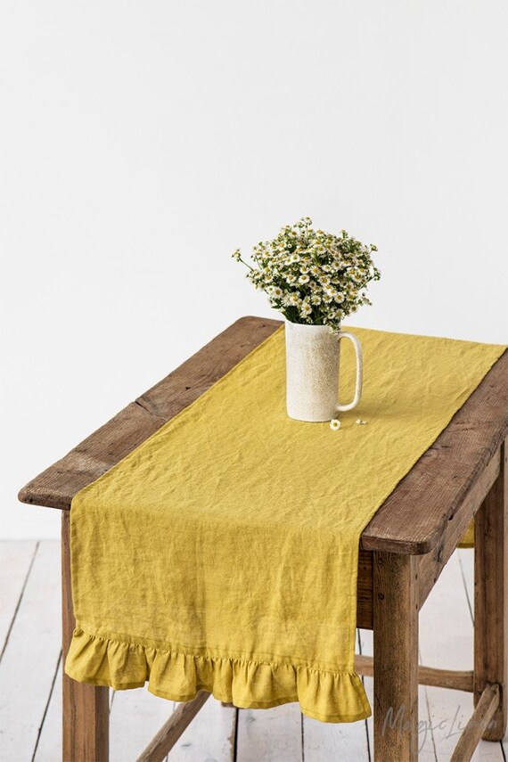 Linen Table Runner Various Colors Available Handmade Table Etsy UK