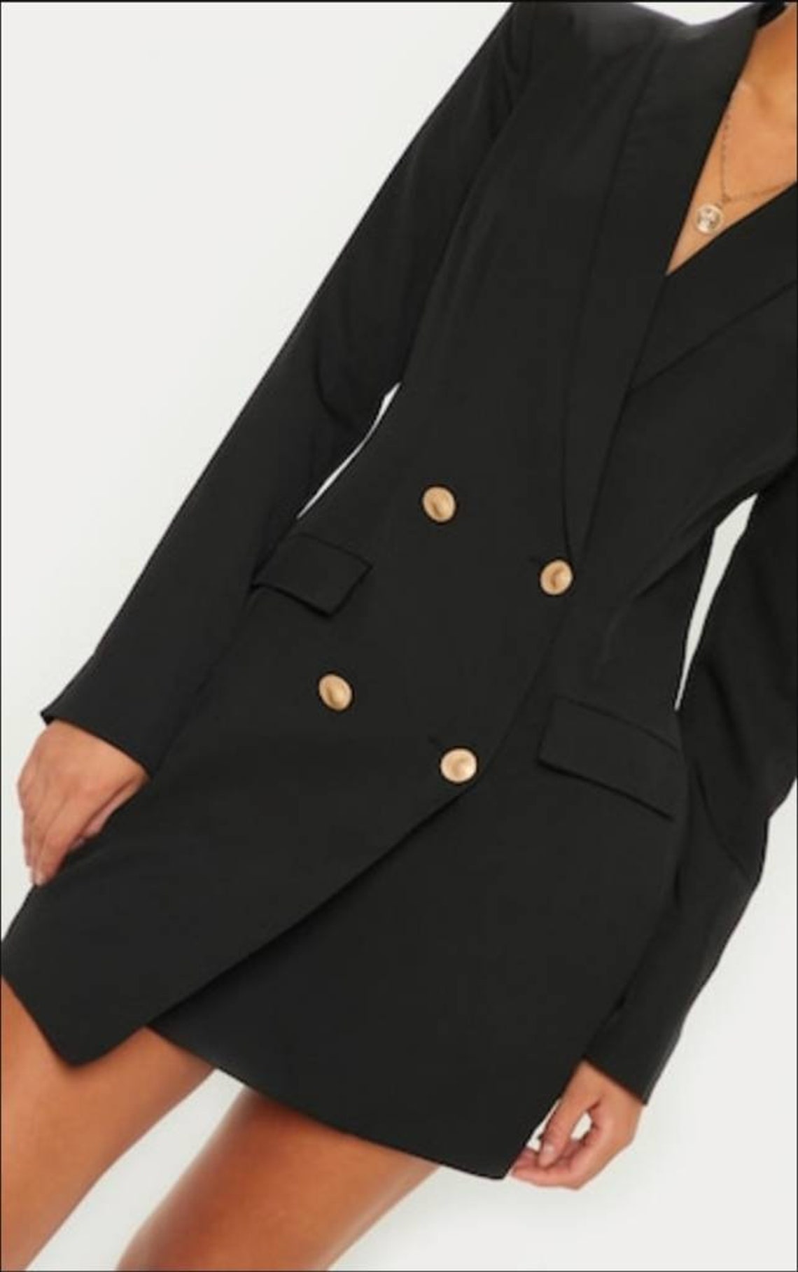 long gown with blazer
