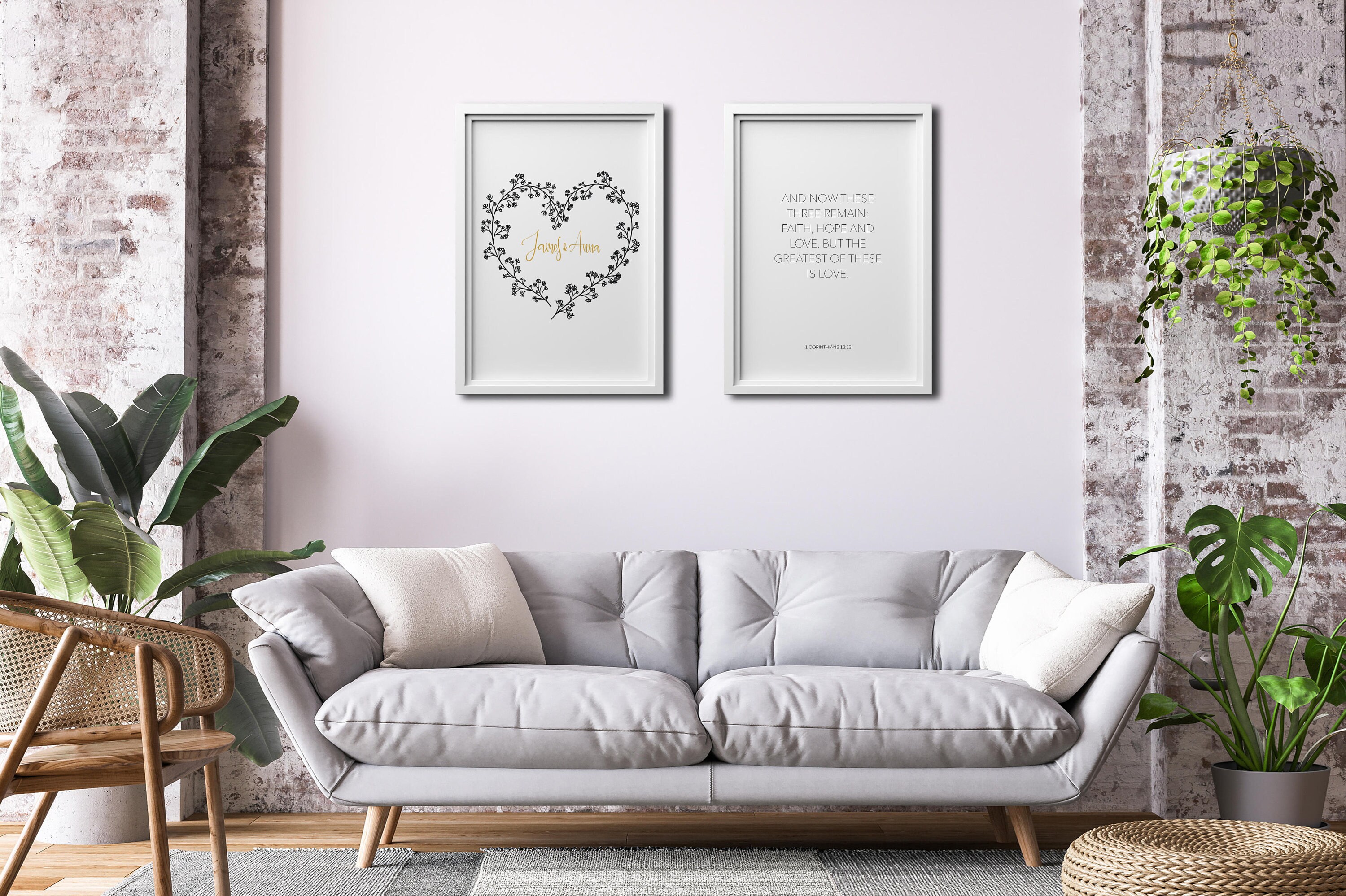 Personalized Couples Printable Wall ArtSet Of 2 Etsy
