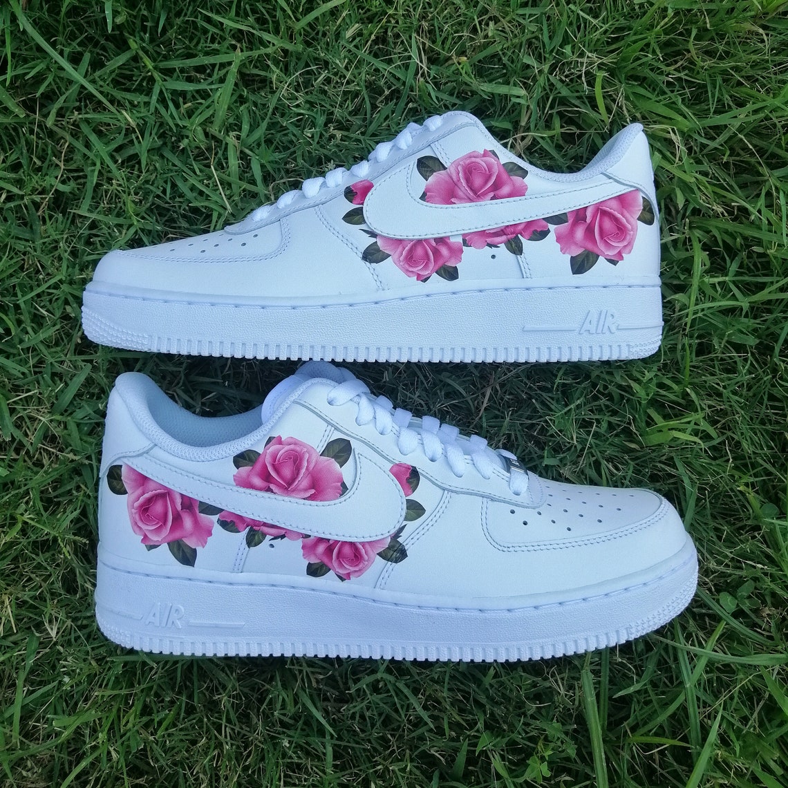 Rose Air Forses 1 Flower Pink Nike Air Force 1 woman | Etsy