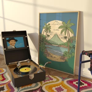 Bali Shores Art Print - Retro Tropical Paradise Wall Decor
