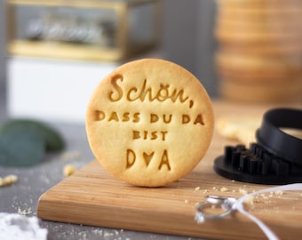 Cookie stamp Nice that you are here, personalized | Guest gift wedding table decoration | Guest gift Easter cookies | Engagement gift