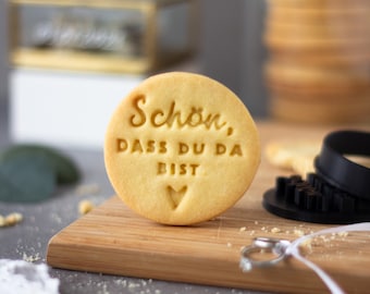 Cookie stamp "It's nice that you're here" | Wedding favors, table decorations | Easter cookie favors | Engagement gift