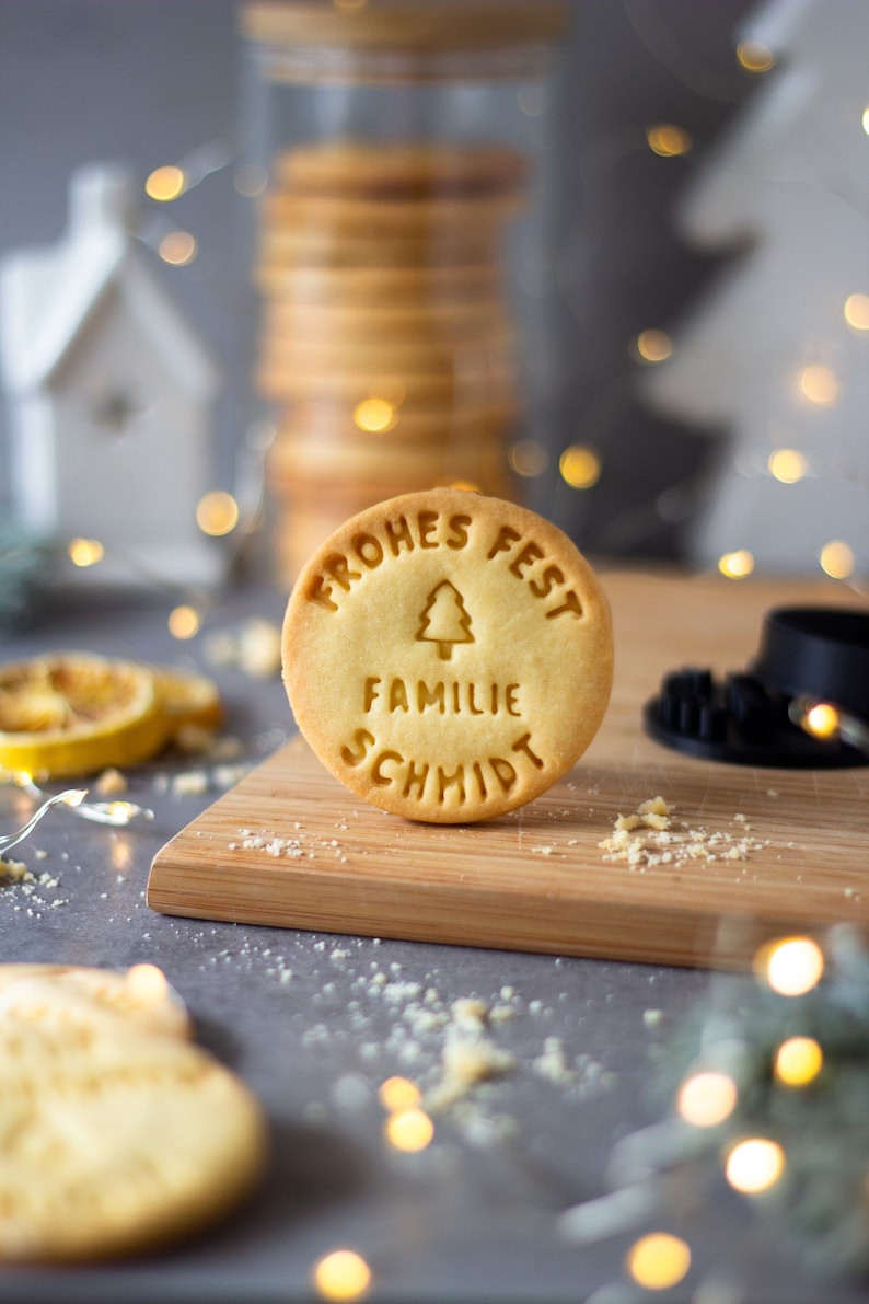 Keksstempel Weihnachten personalisiert Frohes Fest Etsy.de