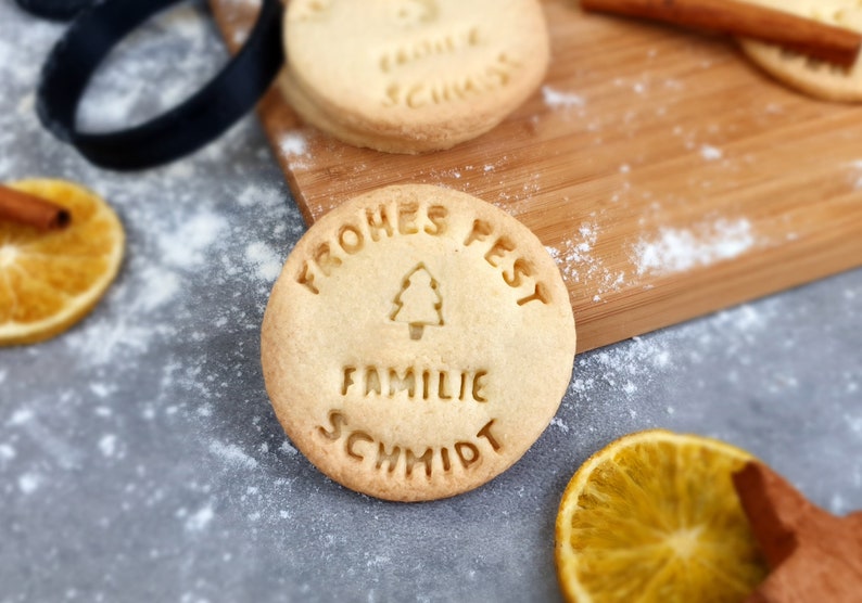 Keksstempel Weihnachten personalisiert Frohes Fest Etsy.de
