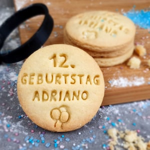 Cookie stamp birthday personalized with name | Gift Birthday | Cookie cookie cutter | Gift idea | Table decoration birthday