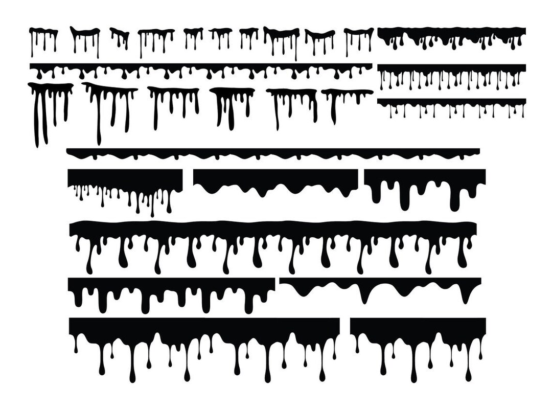 Drip Borders Bundle SVG - Etsy
