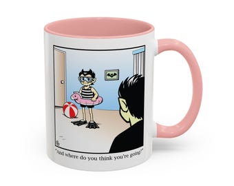 Beach Vampire Cartoon Mug | Accent Coffee Mug