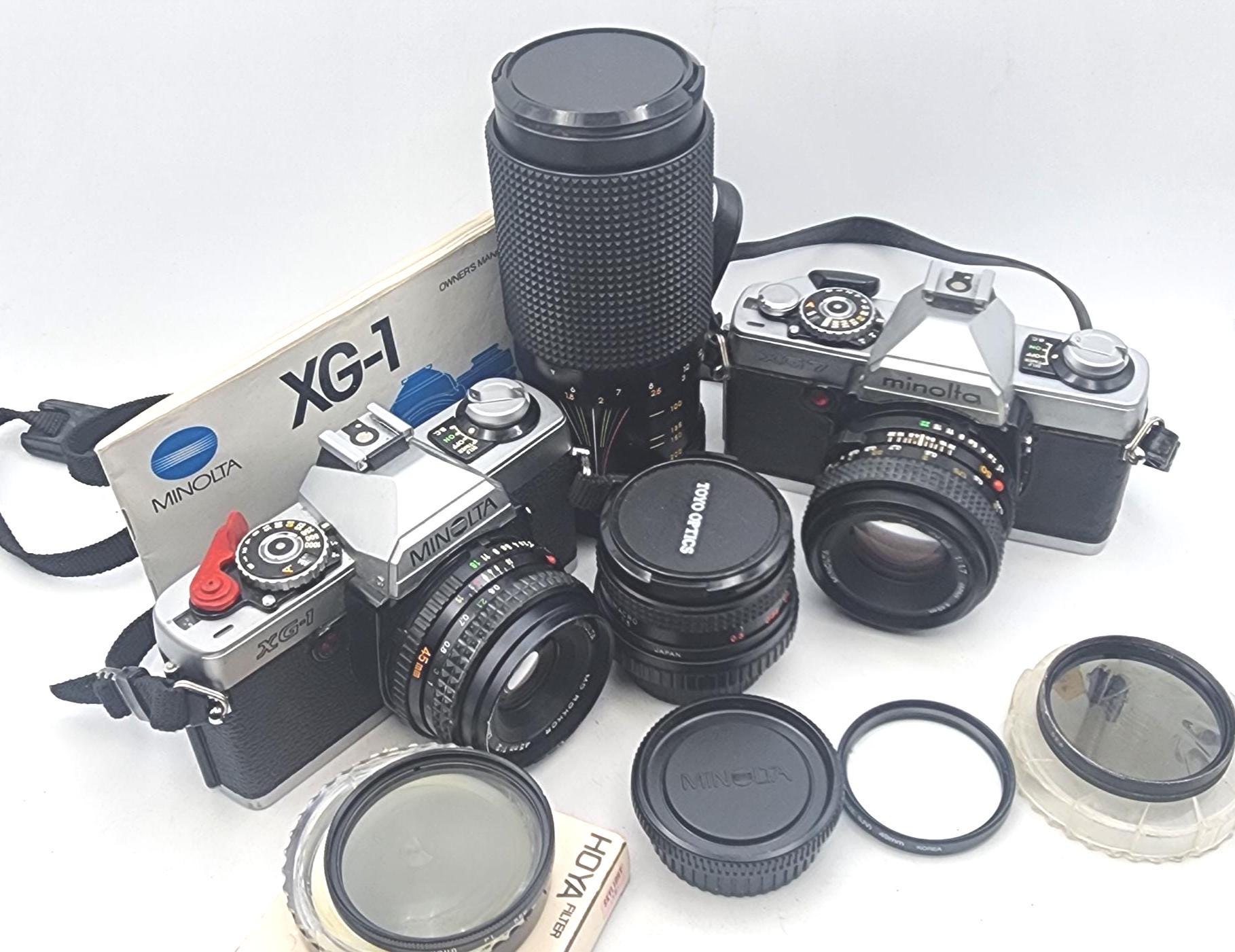 ミノルタ X7/フイルムカメラ/ブラック本体 タムロンズームセット