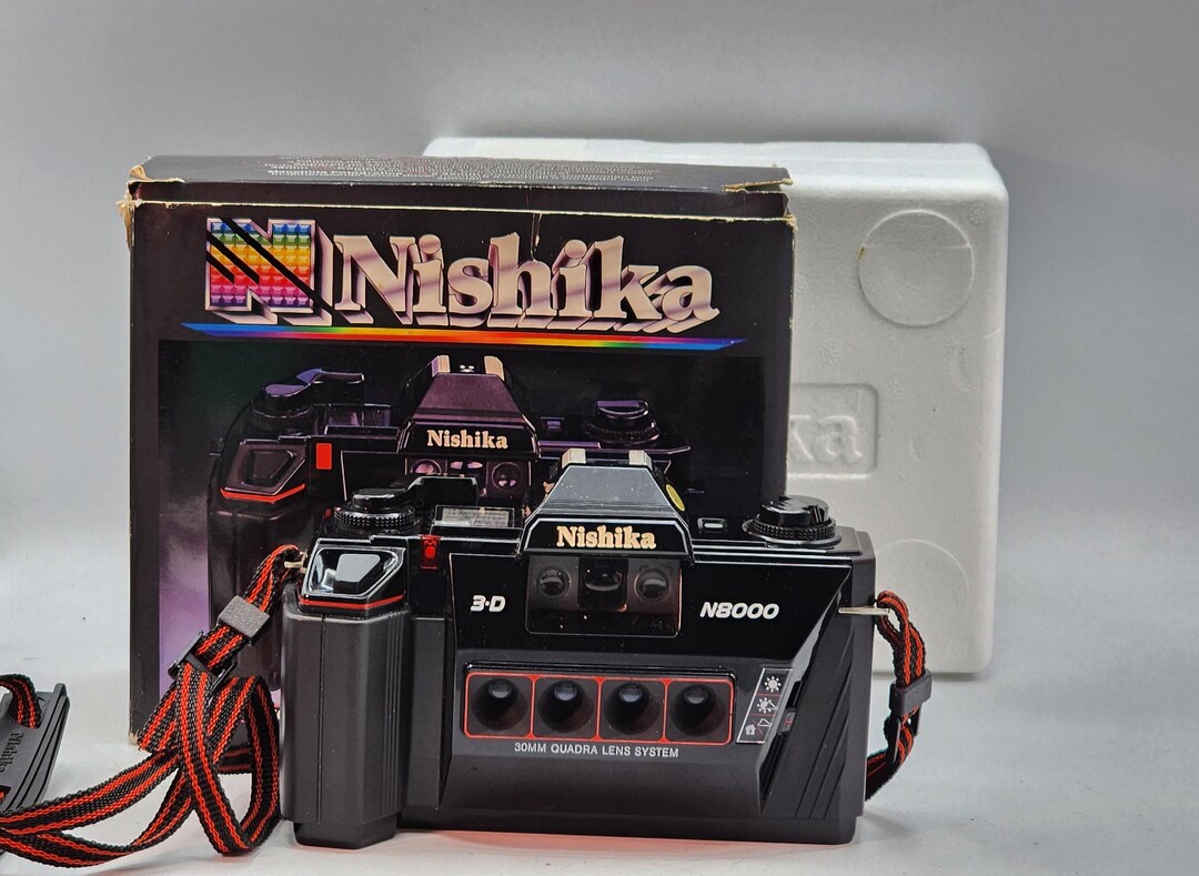 Nishika N8000 35mm 3-D Point & Shoot Film Quadrascopic Stereo 3D ...
