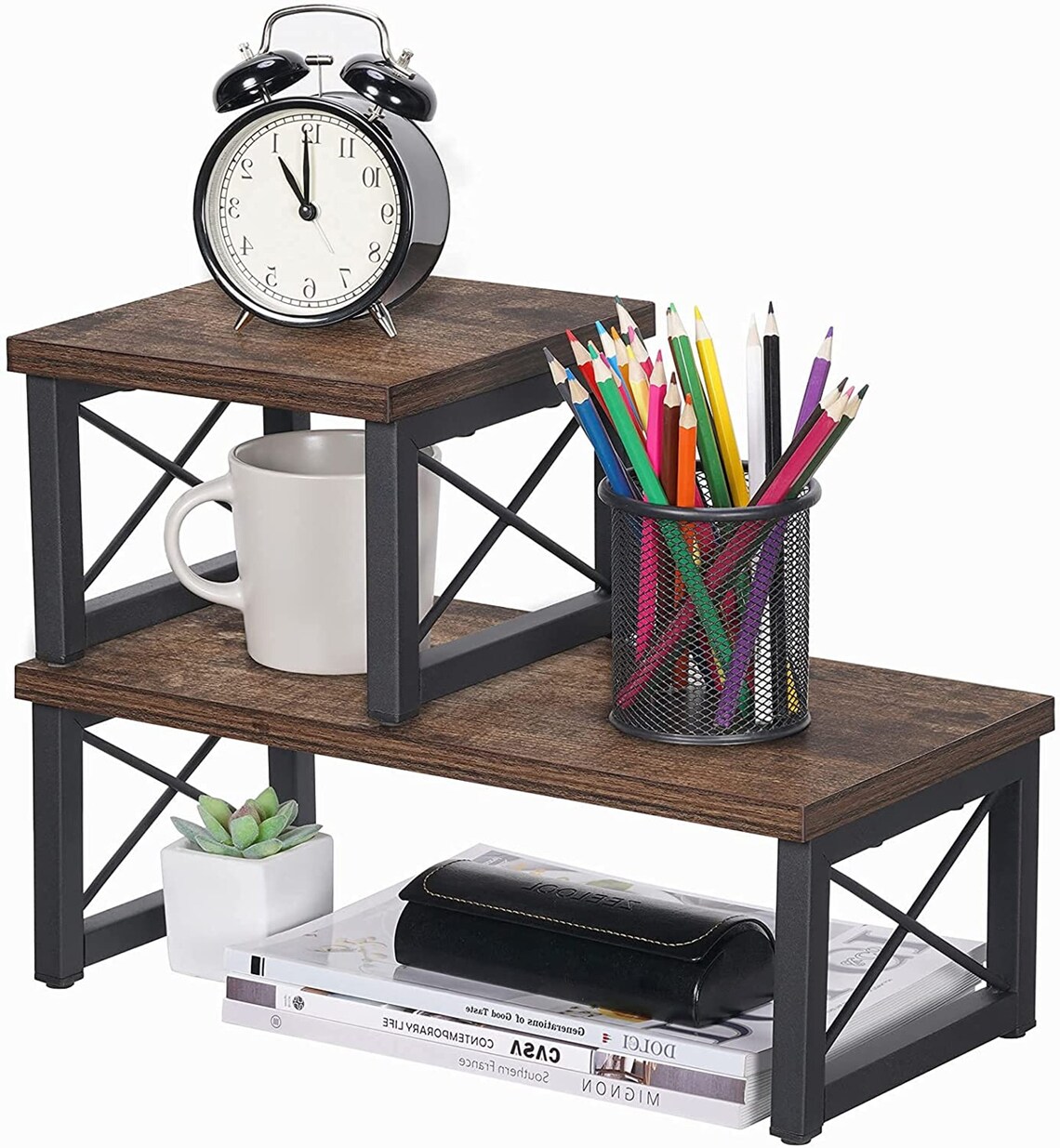 Kitchen Counter Shelf 2 Tier Stackable Kitchen Shelves Etsy