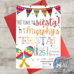 Fiesta Birthday Invitation, Birthday Party, Fiesta, Mexican, First Birthday, Fiesta Party, Party, Invites, Printable