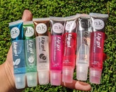 FULL SET 7 Nk Fruity Gel Lip Gloss Coconut Mint Strawberry Bubblegum Cherry Aloe Vera Stocking Filler Christmas Gift Makeup Beauty Cosmetic
