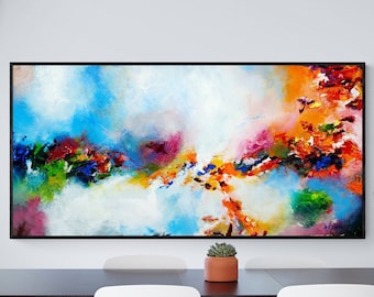 abstract painting on canvas, original painting, large painting, colorful painting, wall art painting ,abstract art large canvas painting