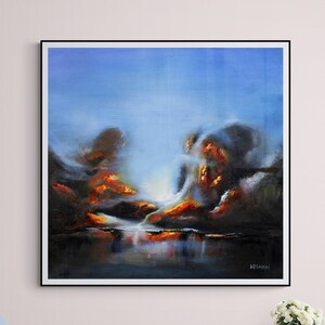 Large Landscape Canvas painting , bedroom wall art , wall decor ,Original painting, Large wall art,  Color oil painting, Home Modern art
