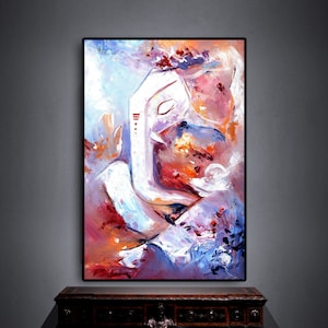 Ganpati painting ,modern Ganesha painting, Hindu god Ganesha painting on canvas,  wall decor, Ganesha wall art ,entryway decor