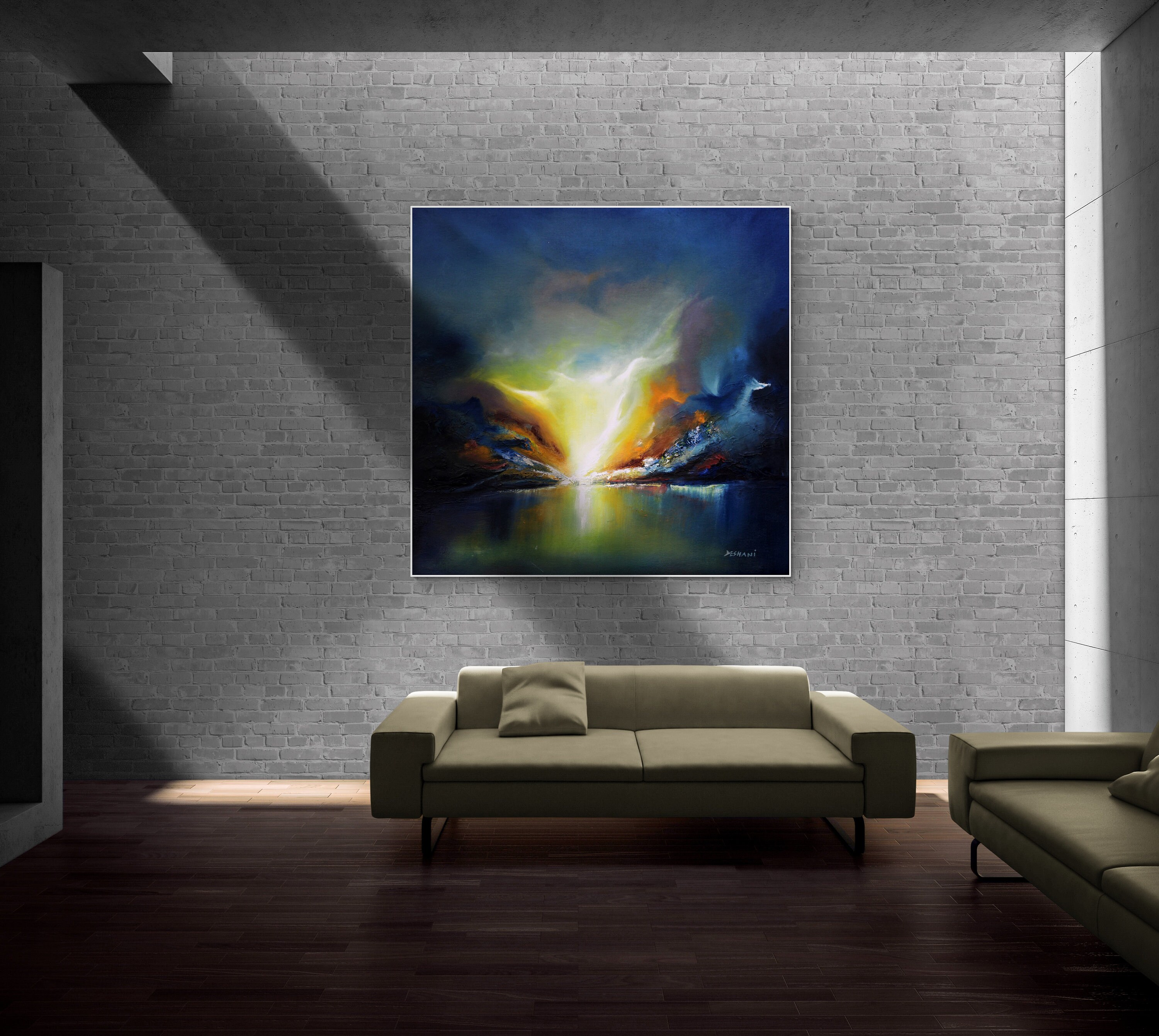 Mountains Painting on Canvas Landscape Original Abstract Painting ...