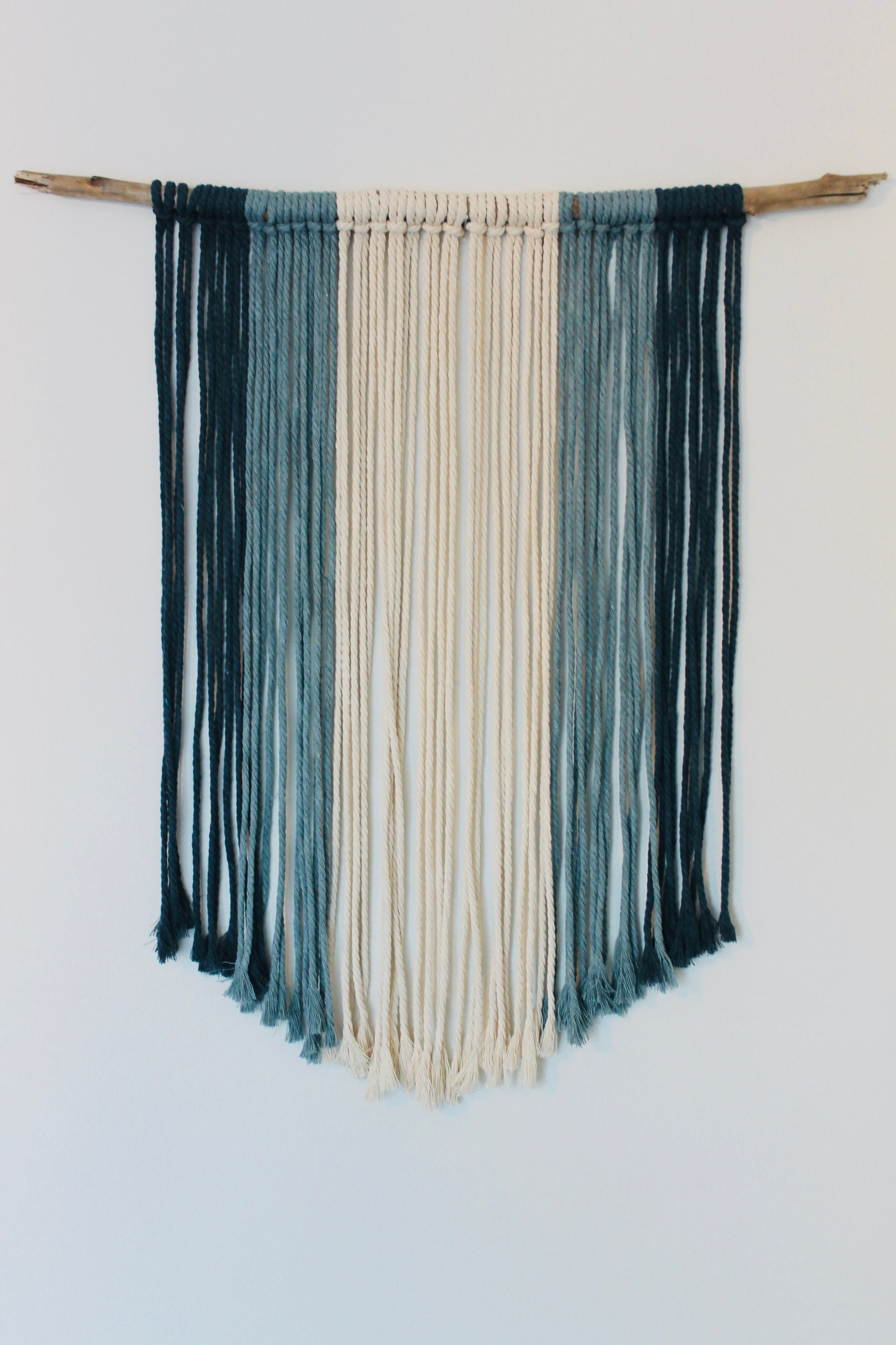 Simple Coastal Wall Hanging Macrame Fibre Art Beach Etsy Ireland