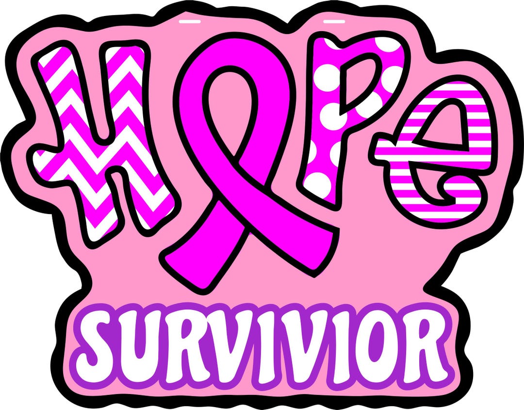 Cancer Survivor Hope Door Hanger SVG - Etsy