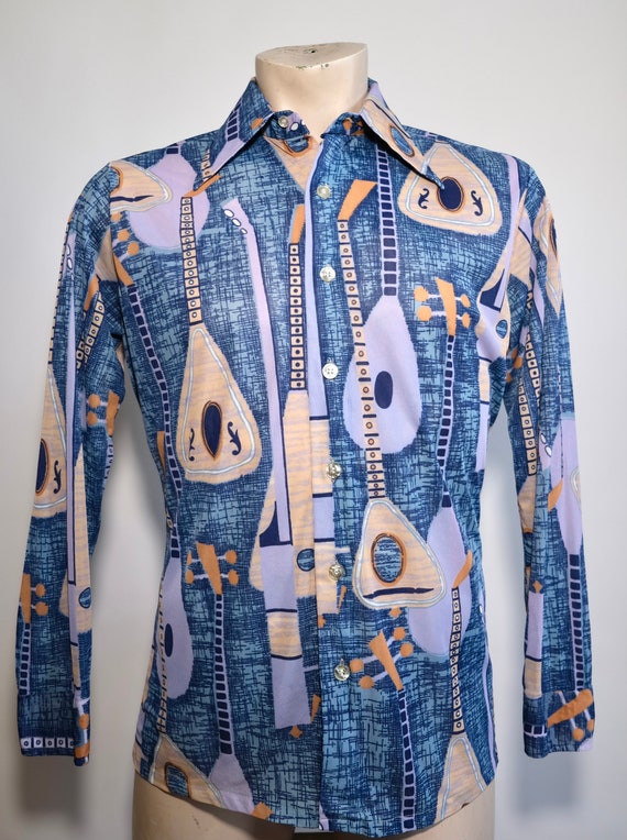 1970s Polyester Disco Shirt