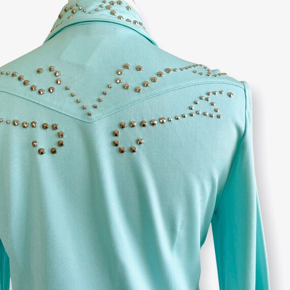 1970’s Studded Western Polyester Shirt - image 5