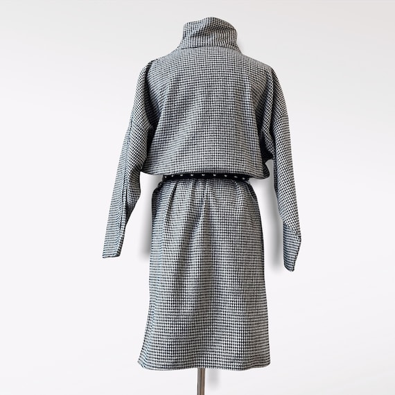 1980s Houndstooth Dress - image 3