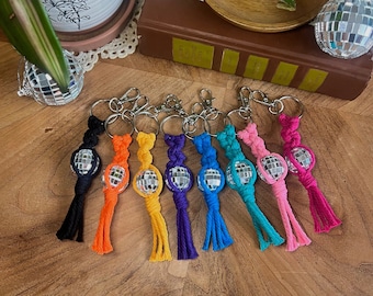 Macrame Disco Keychain | Disco Ball Keychain | Boho Macrame Keychain | Aesthetic Keychain | Handmade | Retro Keychain | Groovy Keychain