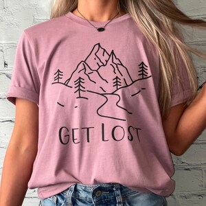 Get Lost Tee | Adventure T-shirt | Hiking Shirt | Nature Lover | Outdoors T Shirt | Mountain Shirt | Camping Shirt | Hiker Gift
