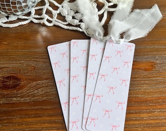 Kokette Bogen Lesezeichen | Girly Lesezeichen | Kokette Bogen Ästhetische Lesezeichen | Rosa Lesezeichen | Bücherwurm | Buchliebhaber Geschenk | Geschenk für Leser